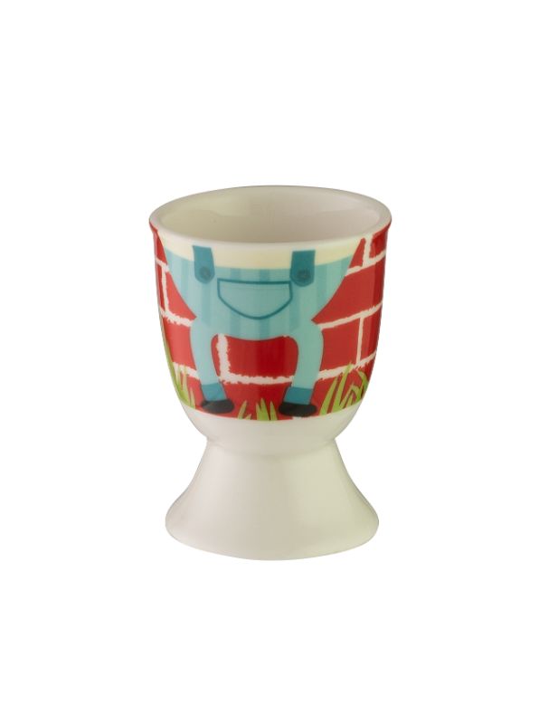 Avanti Egg Cup - Humpty with adorable design, durable stoneware, glossy finish for stable boiled egg serving at breakfast.