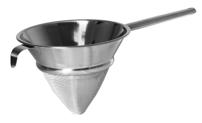 Avanti Fine Mesh Chinois Strainer, 20cm, made of durable stainless steel for straining fruits, vegetables, and sauces effectively.