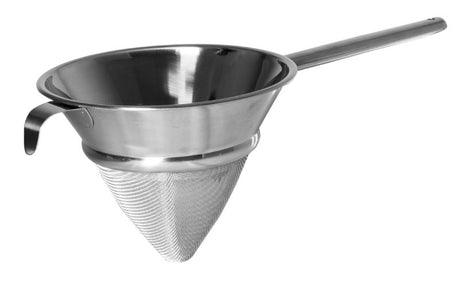 Avanti Fine Mesh Chinois Strainer, 20cm, made of durable stainless steel for straining fruits, vegetables, and sauces effectively.