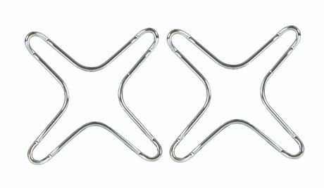 Avanti Gas Stove Ring Reducer/Trivet set, chrome metal, ideal for small pots and espresso makers, features a stable cross design.