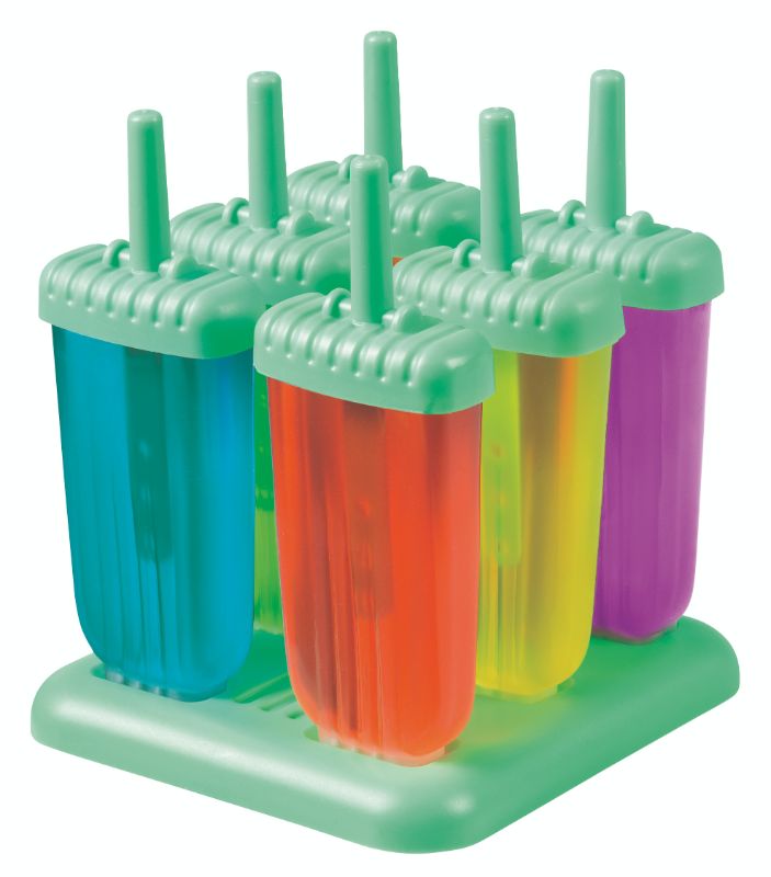 Avanti Groovy Ice Blocks 6pc Set in green, perfect for making fun and healthy icy poles at home during summer.