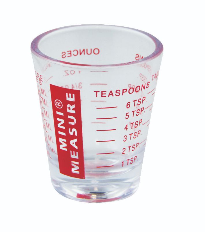 Clear glass Avanti Multi Purpose Measuring Cup with 30ml capacity and precise measuring markings for cooking and baking.