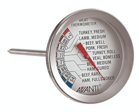 Tempwiz Meat Thermometer with stainless steel design, precise probe, and large display for accurate meat cooking temperatures.