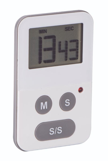 Avanti Digital Slim Timer with Light, featuring LCD display, loud alarm, and strong magnetic back for kitchen efficiency.