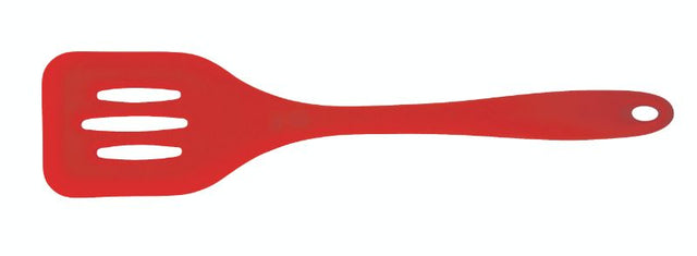 Avanti Silicone Slotted Turner in red, 28.5cm, perfect for non-stick cooking, heat resistant, and dishwasher safe.