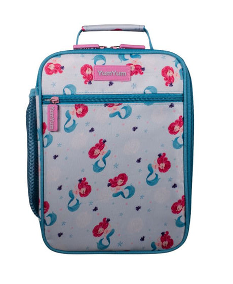 Vibrant mermaid-themed insulated lunch bag for kids, keeping meals fresh and fun for school or outings.