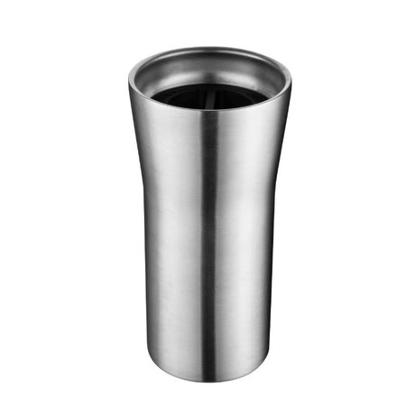 Avanti 360 GoCup Travel Mug in stainless steel, 355ml, spill-proof, ergonomic for on-the-go coffee and tea enjoyment.