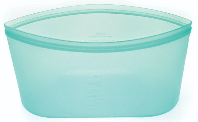 Avanti Pinch & Lock Bag 900ml in blue, silicone, heat resistant, airtight seal, eco-friendly, and dishwasher safe for food storage.