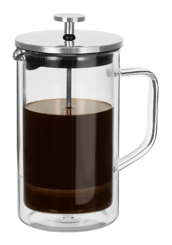 Avanti Capri 600ML coffee plunger with stainless steel, double-walled design, and elegant mirror finish for flavorful brews.