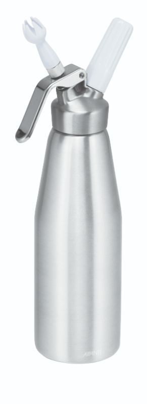 Avanti Cream Whipper - 1 litre, professional tool for quick, fluffy whipped cream with durable aluminum construction and decorator nozzles.