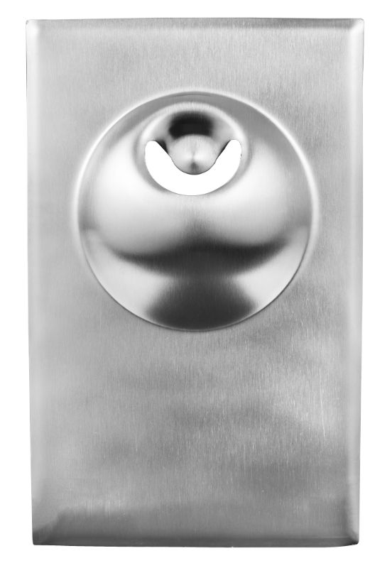 Sleek stainless steel wall-mounted bottle opener with magnet for easy access, ideal for home bars and beer enthusiasts.