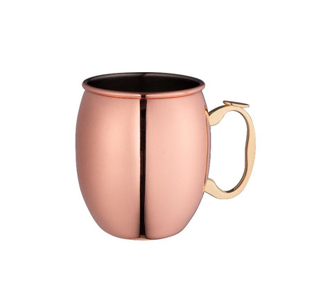 Avanti Moscow Mule mug in copper finish, 600ml capacity, stainless steel, perfect for cocktails and stylish beverage serving.