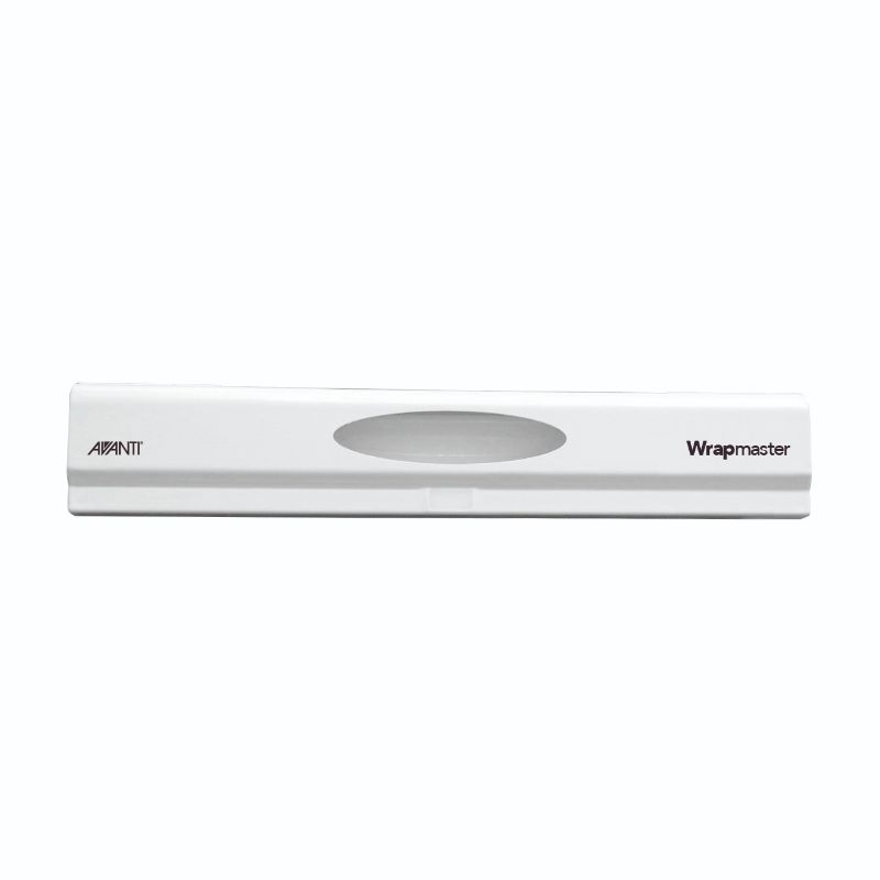 Avanti Wrapmaster: a sleek stainless steel food wrap dispenser for effortless, clean cuts of cling film and foil.