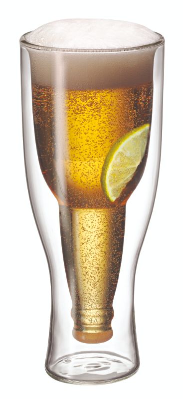 Avanti Top Up! 400 ml beer glass with twin wall design, preventing condensation and preserving drink temperature, perfect for gifting.