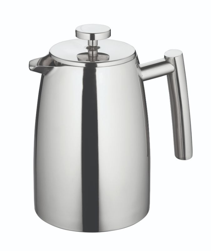 Elegant Avanti Modena 800ml stainless steel coffee plunger with heat-retaining twin walls and fine-mesh filter for rich flavor.