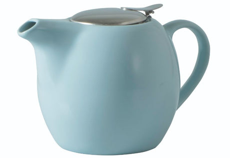 Avanti Camelia Tea Pot in Duck Egg Blue, 750ml, with stainless steel lid and infuser for perfect loose leaf tea brewing.