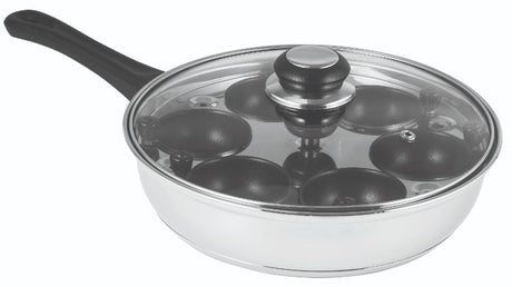 Avanti 6 Egg Poacher with non-stick cups and glass lid for easily making perfect poached eggs at home.