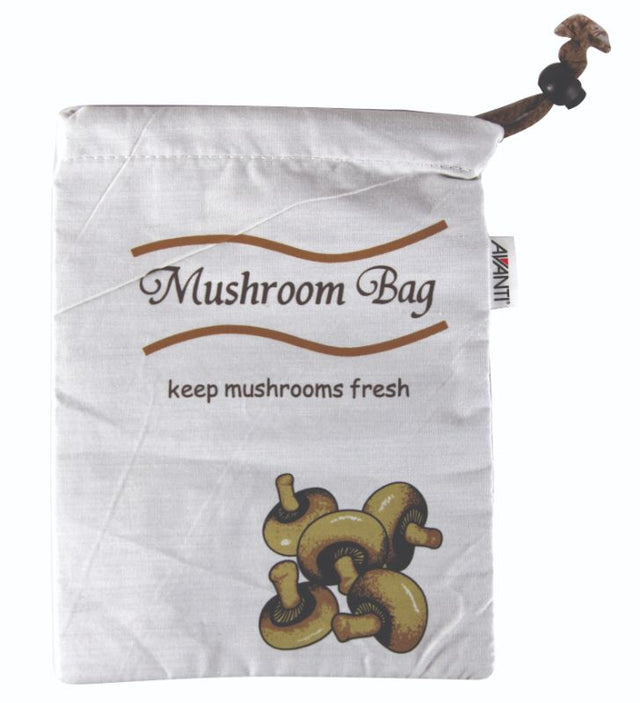 Avanti Mushroom Bag in 18x28cm, featuring a zipped closure for freshness and a stylish design for efficient mushroom storage.