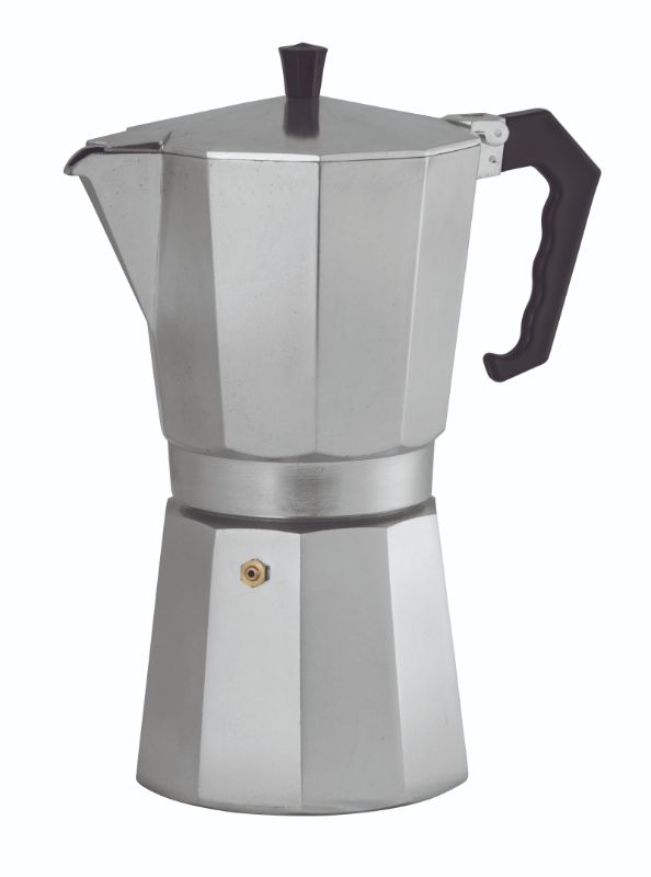 Avanti Classic Pro Espresso Maker; sleek design brews 9 cups of authentic Italian espresso quickly on any stovetop.