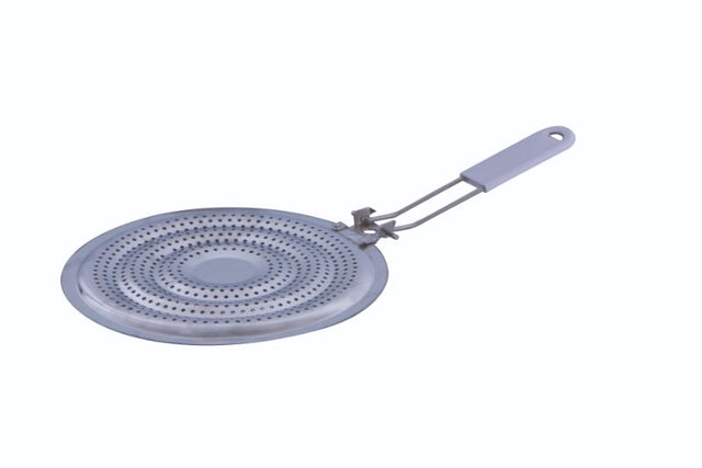 Avanti Foldable Simmer Ring: a tinplate heat diffuser with a stay-cool handle for even simmering on gas stovetops.