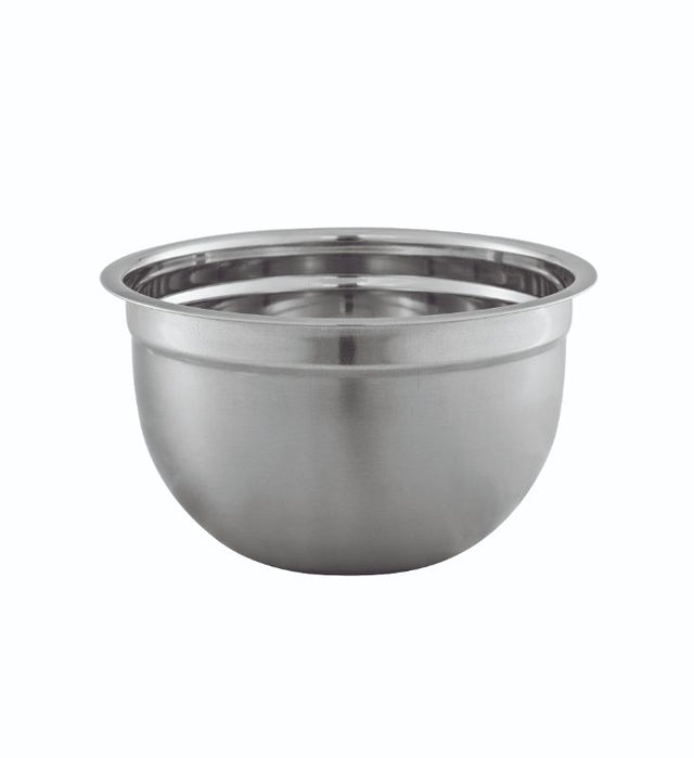 Avanti 18cm deep stainless mixing bowl with a shiny interior, anti-slip grips, and dishwasher-safe for effortless mixing and cleanup.