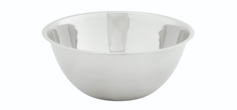 Heavy duty stainless steel mixing bowl, 19.5cm wide, 1.5L capacity, perfect for mixing and baking tasks, dishwasher safe.