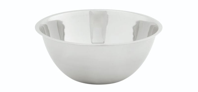 Heavy duty stainless steel mixing bowl, 19.5cm wide, 1.5L capacity, perfect for mixing and baking tasks, dishwasher safe.