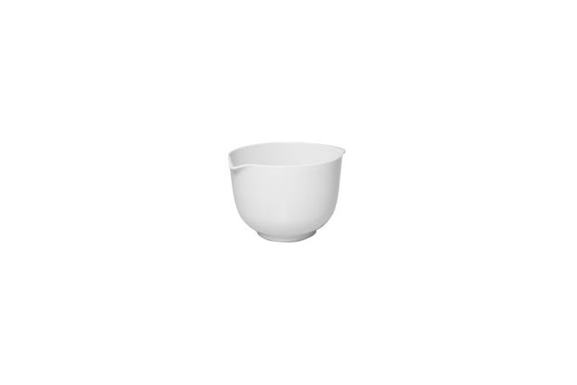 Avanti Melamine Mixing Bowl in white, 1.5L capacity, featuring deep sides, stable base, and ergonomic grip for easy handling.