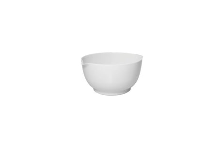 Avanti Melamine Mixing Bowl in White, 3.5L capacity, durable design with deep sides and pouring lip for easy mixing.