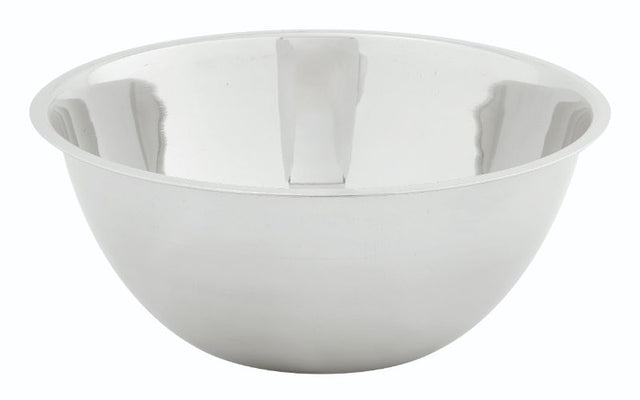 Heavy duty 34cm stainless steel mixing bowl with 5.6L capacity, perfect for mixing and serving a variety of dishes.