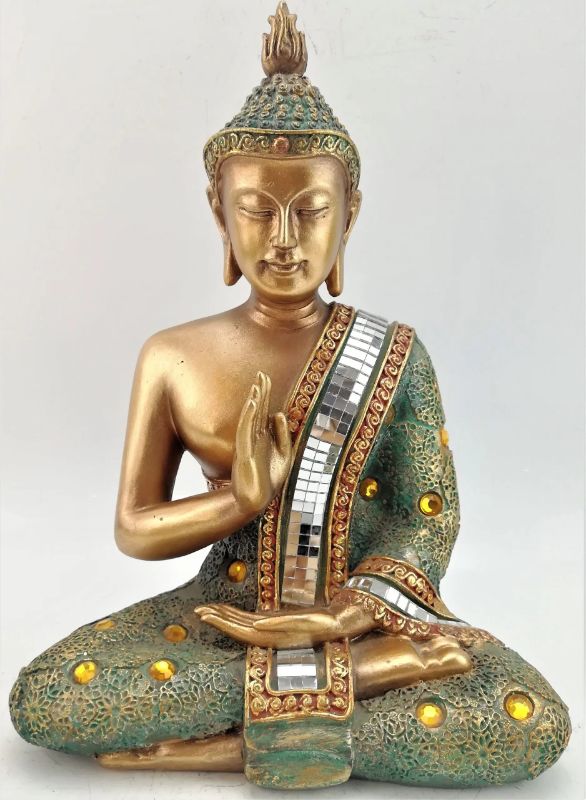 Ornament - Buddha Meditating Gold (25cm)