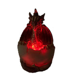 Intricate dragon design backflow incense burner with color-changing crystals and mesmerizing smoke waterfall effect.