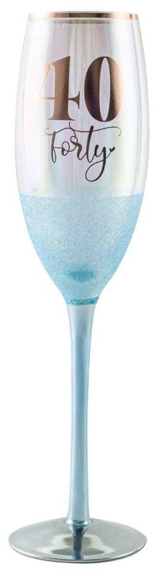 CHAMPAGNE GLASS - 40TH GLITTERATI (150ML)