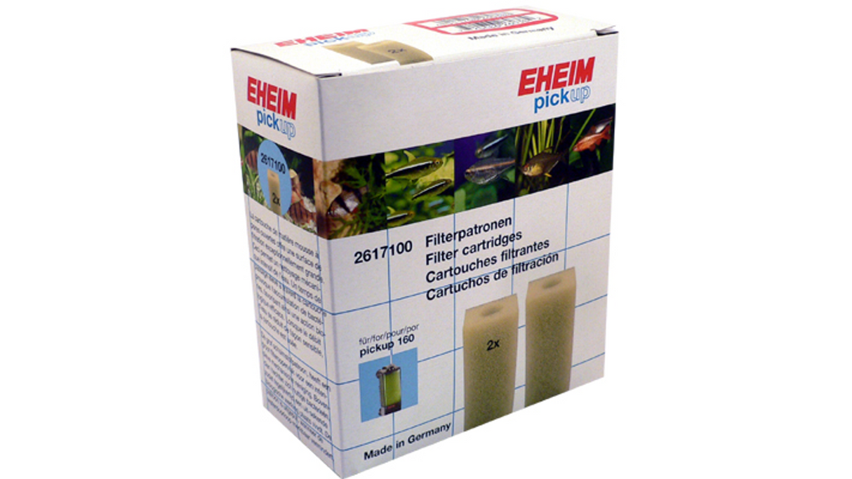 Eheim Pickup 60 filter cartridges, 2-pack, designed for optimal filtration and maintaining a clean aquatic environment.