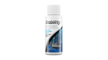 Seachem Stability (50ml) for healthier aquariums, preventing new tank syndrome with beneficial bacteria for effective biofiltration.