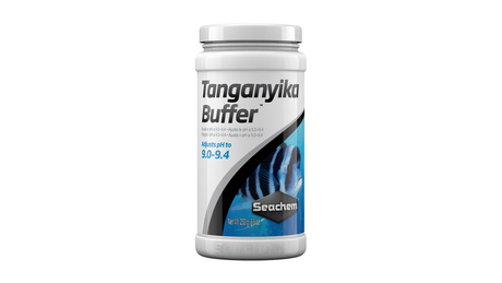 Aquarium Tanganyika Buffer (250g) designed to maintain pH 9.0-9.4 for healthy cichlid environments with enhanced alkalinity.