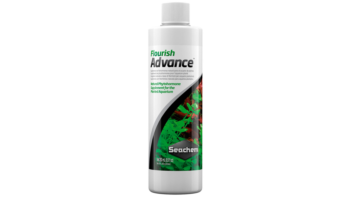 Plant Aquarium Flourish Advance (250ml) - A growth enhancer for aquatic plants, boosting root and leaf vitality safely.