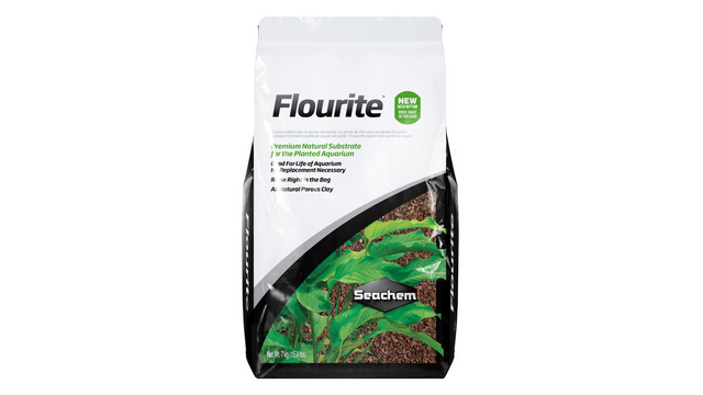 Premium Flourite aquarium gravel (7kg) enhances planted tanks, promoting root growth and maintaining pH stability.