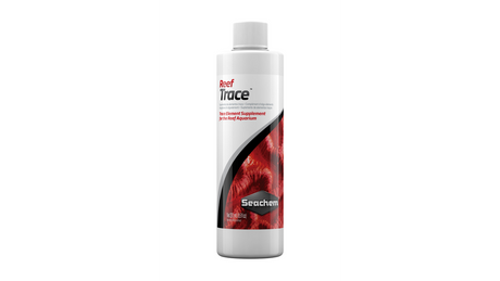 Nutrient-rich 250ml Aquarium Reef Trace solution enhances coral and marine life health in vibrant reef ecosystems.