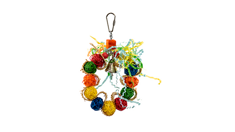 Pet Toy - Braided Wreath with Vine Balls (12cm)