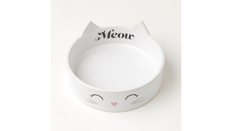 Shallow Cat Bowl - Meow Kitty (13cm)