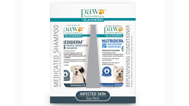 Medicated Dog Shampoo Pack - PAW MediDerm Infected Skin Duo