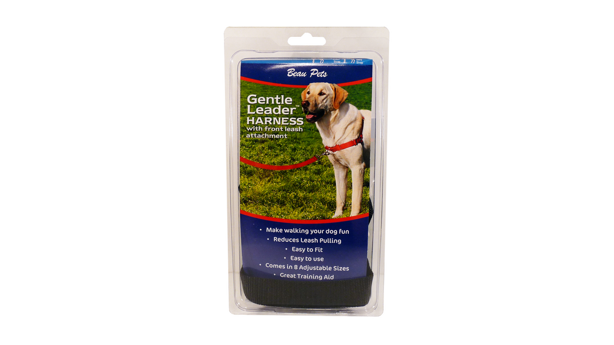 Gentle Dog Lead in black for large breeds, features Martingale loop for leash control and quick-snap buckles for easy fitting.