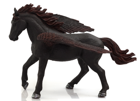 Collectible Dark Pegasus figurine from Animal Planet, intricately hand-finished and crafted from non-toxic PVC for imaginative play.