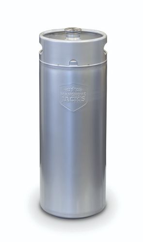 Mangrove Jack's 10L Mini Keg, portable stainless steel keg with handles, ideal for small batches and easy carbonation.