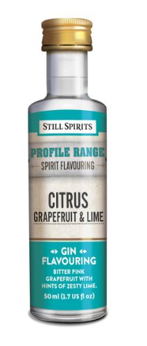 Bottle of Still Spirits Flavour Essence featuring grapefruit and lime for crafting refreshing gin cocktails at home.