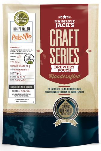 MJ Craft Series Gluten Free Pale Ale Pouch - 2.5kg, a gluten-free brewing kit featuring sorghum for a refreshing, flavorful ale.