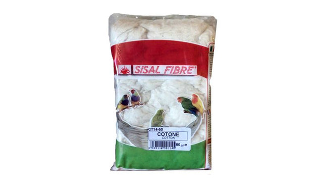 Natural sisal cotton bird nesting material (50g) provides eco-friendly nesting for various bird species in your garden.