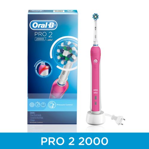 Oral-B PRO 2 2000 Pink Electric Rechargeable Toothbrush