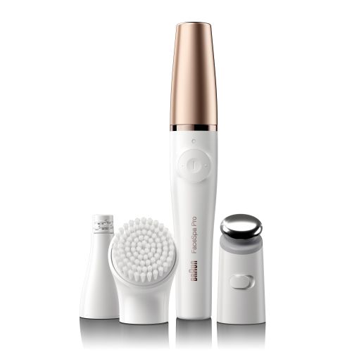 Braun PRO911 Face Spa, a 3-in-1 beauty device for epilation, cleansing, and skin toning, perfect for flawless skin.